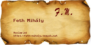 Feth Mihály névjegykártya