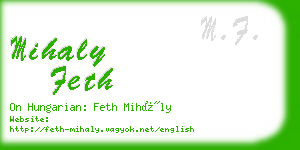 mihaly feth business card